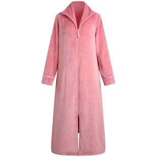 Fleece hot sale zip robe